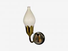 Fog M rup Wall Lights Brass Glass Denmark 1950s - 4791104