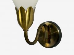 Fog M rup Wall Lights Brass Glass Denmark 1950s - 4791106
