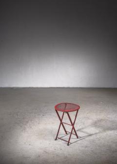 Foldable red metal stool Germany 1920s - 2918339