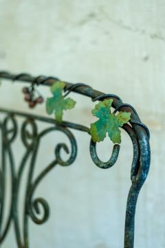 Folding Iron and Bamboo Bench 1950s - 4364928