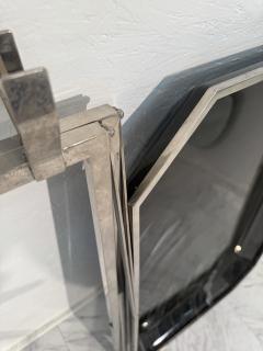 Folding Tray Table in Smoked Glass Chrome 1970s Italy - 4308525