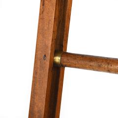 Folding Walnut Library Pole ladder - 4307418