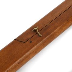 Folding Walnut Library Pole ladder - 4307419