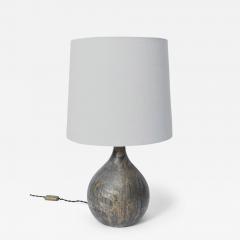 Foliage pattern painted glass lamp 1960s  - 4560293