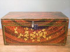 Folk Art Decorated Large Document Box Antique New England Americana - 2124629