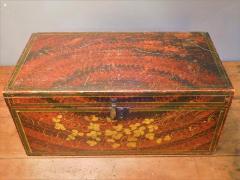 Folk Art Decorated Large Document Box Antique New England Americana - 2124630