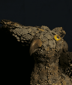 Folk Art Eagle Urn Sculpture - 4349304