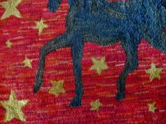 Folk Art Hooked Rug Depicting a Prancing Morgan Horse Vermont - 2097787