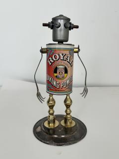 Folk Art Robot Royal Baking Powder signed - 4373185