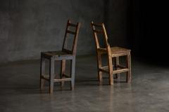 Folk Art Wooden Chair France 19th Century - 4758531