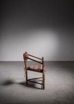 Folk art monk chair Sweden - 2538521