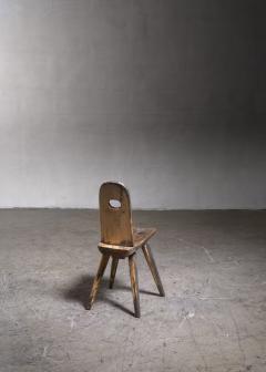 Folk art wooden side chair Sweden circa 1900 - 2959708