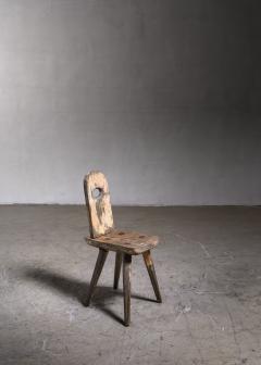 Folk art wooden side chair Sweden circa 1900 - 2959709