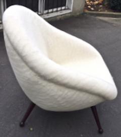 Folke Jansson Folke Jansson Superb Egg Chair Newly Covered in Wool Faux Fur - 432440