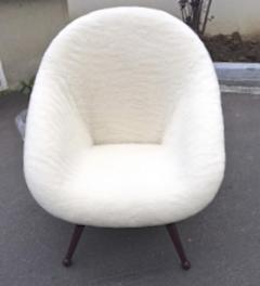 Folke Jansson Folke Jansson Superb Egg Chair Newly Covered in Wool Faux Fur - 2333419
