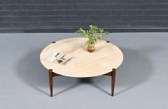 Folke Ohlsson Folke Ohlsson Model 1304 T Roman Travertine Top Coffee Table for Dux - 4608007