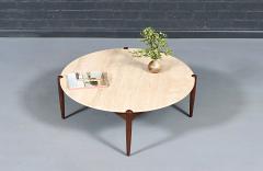 Folke Ohlsson Folke Ohlsson Model 1304 T Roman Travertine Top Coffee Table for Dux - 4608008