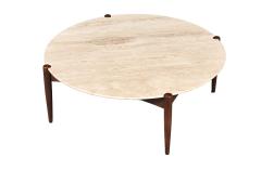 Folke Ohlsson Folke Ohlsson Model 1304 T Roman Travertine Top Coffee Table for Dux - 4608014