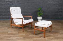 Folke Ohlsson Folke Ohlsson Model 71 C Teak Lounge Chair w Ottoman for Dux - 4133437