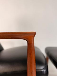 Folke Ohlsson Folke Ohlsson Recliner and ottoman for Dux in Black Leather - 4358852