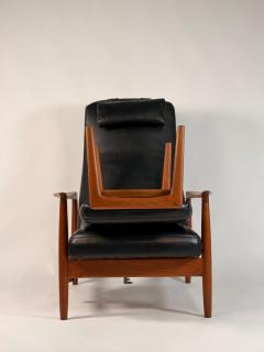 Folke Ohlsson Folke Ohlsson Recliner and ottoman for Dux in Black Leather - 4358853