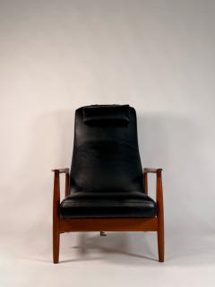 Folke Ohlsson Folke Ohlsson Recliner and ottoman for Dux in Black Leather - 4358854