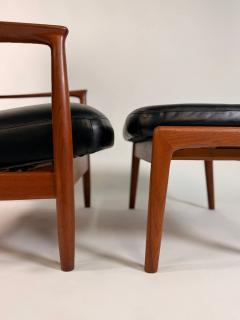 Folke Ohlsson Folke Ohlsson Recliner and ottoman for Dux in Black Leather - 4358855