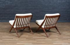 Folke Ohlsson Folke Ohlsson Scissor Sculpted Walnut Lounge Chairs for Dux - 4291777