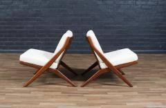 Folke Ohlsson Folke Ohlsson Scissor Sculpted Walnut Lounge Chairs for Dux - 4291778