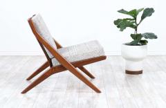 Folke Ohlsson Folke Ohlsson Scissor Walnut Lounge Chair for Dux - 2265366