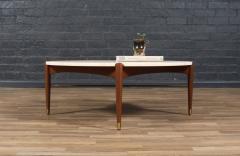 Folke Ohlsson Folke Ohlsson Sculpted Coffee Table w Roman Travertine Top for Dux - 4214138