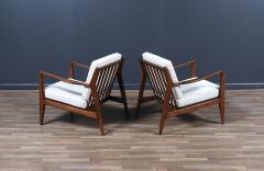 Folke Ohlsson Folke Ohlsson Sculpted Walnut Lounge Chairs for Dux - 3900165