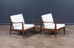 Folke Ohlsson Folke Ohlsson Sculpted Walnut Lounge Chairs for Dux - 3900166