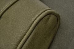Folke Ohlsson Green Leather Armchair by Folke Ohlsson Attr Sweden Mid 20th Century - 4556547