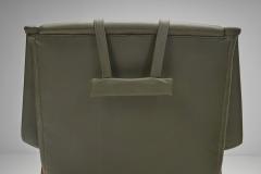 Folke Ohlsson Green Leather Armchair by Folke Ohlsson Attr Sweden Mid 20th Century - 4556550