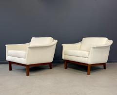 Folke Ohlsson Pair of Folke Ohlsson Pasedena Chair Teak Frame Textured Velvet Midcentury - 4232479