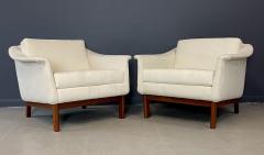 Folke Ohlsson Pair of Folke Ohlsson Pasedena Chair Teak Frame Textured Velvet Midcentury - 4232500
