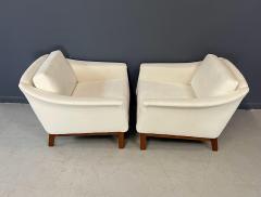 Folke Ohlsson Pair of Folke Ohlsson Pasedena Chair Teak Frame Textured Velvet Midcentury - 4232503