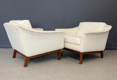 Folke Ohlsson Pair of Folke Ohlsson Pasedena Chair Teak Frame Textured Velvet Midcentury - 4232506