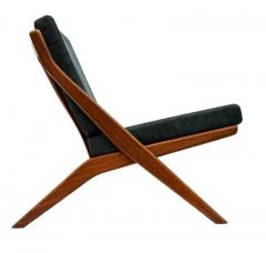 Folke Ohlsson Pair of Mid Century Danish Modern Teak Scissor Lounge by Folke Ohlsson for Dux - 3495229