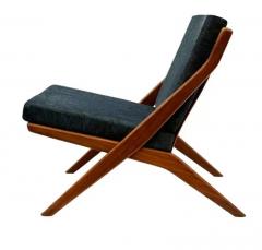 Folke Ohlsson Pair of Mid Century Danish Modern Teak Scissor Lounge by Folke Ohlsson for Dux - 3495232