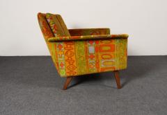 Folke Ohlsson Scandinavian Folke Ohlsson Teak Settee in Jack Lenor Larsen Caravan Velvet - 4544045