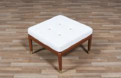 Folke Ohlsson Swedish Modern Boucle Leather Stool by Folke Ohlsson for Dux - 4414271