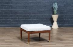 Folke Ohlsson Swedish Modern Boucle Leather Stool by Folke Ohlsson for Dux - 4414272