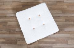 Folke Ohlsson Swedish Modern Boucle Leather Stool by Folke Ohlsson for Dux - 4414275