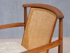 Folke Ohlsson Three Folke Ohlsson Dallas Armchairs in Teak and Cane DUX Sweden 1960s - 4793359