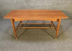 Folke Ohlsson VINTAGE DANISH MID CENTURY MODERN TEAK AND OAK COFFEE TABLE BY FOLKE OHLSSON - 3258794