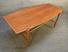 Folke Ohlsson VINTAGE DANISH MID CENTURY MODERN TEAK AND OAK COFFEE TABLE BY FOLKE OHLSSON - 3258921