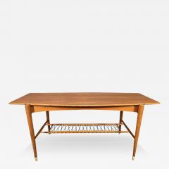 Folke Ohlsson VINTAGE DANISH MID CENTURY MODERN TEAK AND OAK COFFEE TABLE BY FOLKE OHLSSON - 3259461