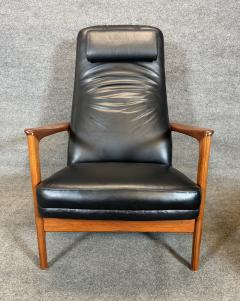 Folke Ohlsson Vintage Danish Mid Century Teak Lounge Chair Ottoman by Folke Ohlsson for Dux - 3317902